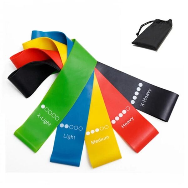 Resistance Bands Loop Set Of 5 Exercise Strength Workout Fitness Yoga Booty Band Training