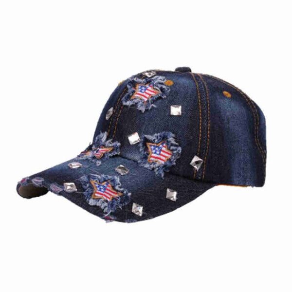 588775168 Snapback Vintage Denim Jeans Baseball Caps with American Flag Star