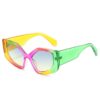Rainbow Irregular Frame Retro Cat Eye Sunglasses Personalized Sunglasses