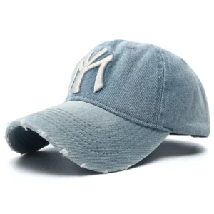 588771911 New Luxury Embroidered Washed Denim Baseball Cap for Men High Quality Black Vintage Dad Hats