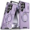 Samsung S26 Ultra Magnetic Rotating Car Mount Phone Case A17 Lens Flip Cover S25 Shockproof