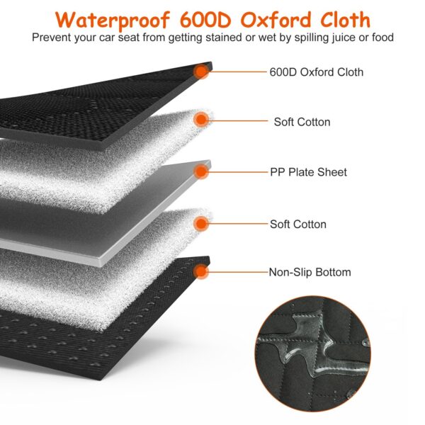 5a9a9bb9-55ae-4a4d-a4aa-993dc415de84.jpg Dog Car Back Seat Cover With Zipper Mesh Window Storage Bags Waterproof 600D Oxford Cloth Car Seat Protector With Slide Flaps For Cars Trucks SUVs
