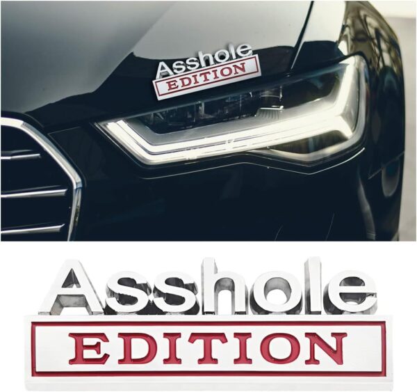 2pcs Emblem Car Decal, 3D Metal Letter Badge For Auto Front Hood, Trunk, Fender, Strong Adhesive Car Replacement Sticker, Universal Vehicle Exterior Decorations