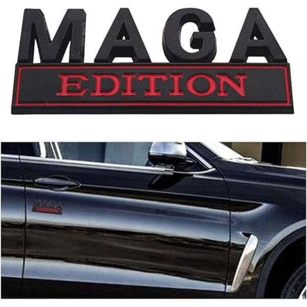 5ce815ba-88f2-40c6-aab5-a477e2e2367d.jpg 4pcs MAGA Edition Car Metal Badge Sticker Truck Replacement, Suitable For General Motors SUV,Motorcycle, Bicycle Chrome Alloy