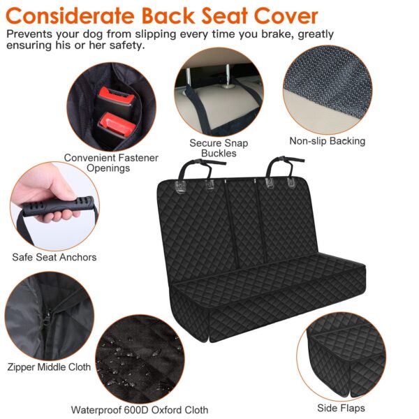 5e239624-d0d0-4c8f-b75f-8aee0264a783.jpg 1Pc Dog Car Seat Cover Waterproof Scratchproof Pet Car Rear Protector Mat Pet Back Seat Cover With Dog Seat Belt For Car Truck SUV