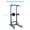 Power Tower Pull Up Bar Workout Dip Station For Strength Training, Suitable For Home Gym Fitness