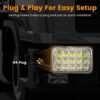 62296eb6-daa6-48b0-ba70-badebd65f8c2.jpg 2Pcs 4x6in Car LED Headlights Vehicle Rectangular Headlamp With H4 Socket H4-to-3Pins Adapter With High Low Beam White Light IP68 Waterproof For 10-80V SUV Truck Sedan Car Motorcycle