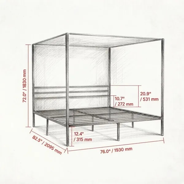 Canopy Bed Frame Only Bed Frame