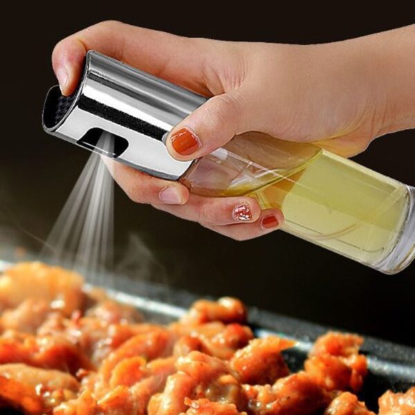 6513610177776.jpg BBQ Healthy Kitchen Cooking Oil Vinegar Spray Bottle Push Type Oil Spray BottlePump Oil Tank Leakproof BBQ Sprayer BBQ Tools Kitchen Gadgets