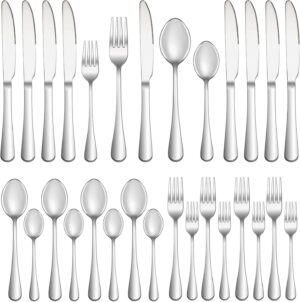 661bd89c-9cc8-4750-b20a-5f496ff4a9dc.jpg 20 Piece Silverware Set For 4, Premium Stainless Steel Flatware, Mirror Polished Forks, Knives & Spoons, Dishwasher Safe