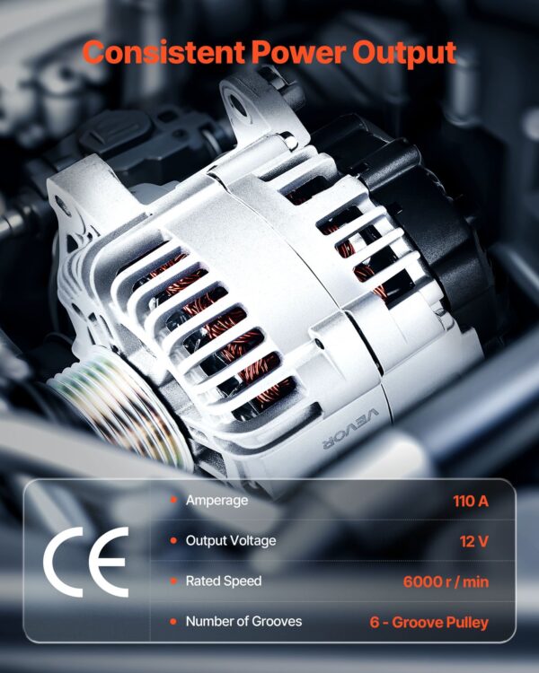 6859c378-048c-499a-8c62-7c85093ea8db.jpg Car Alternator 11491, Compatible With Hyundai Sonata 2.4L 2010-2013, Kia Optima 2.4L 2011-2013, Automotive Replacement Alternator With Aluminum Housing And Pure Copper Round Coil, 37300-2G150