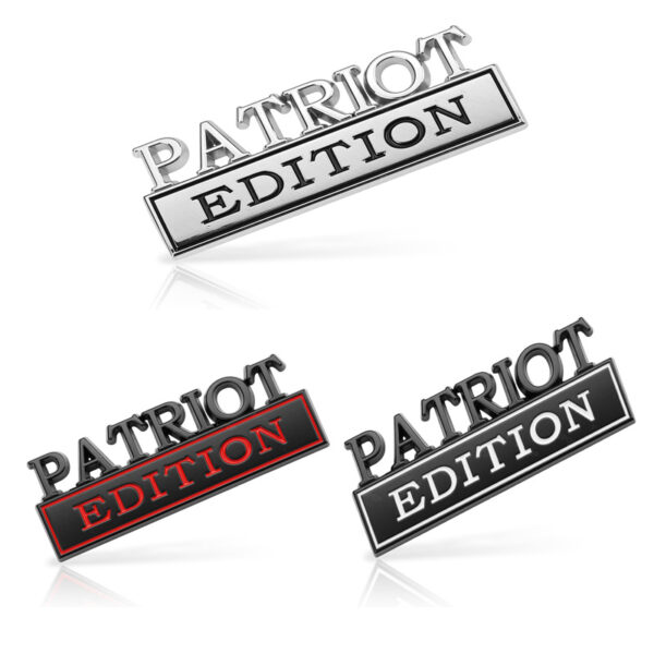 687ef556-d6a7-41b7-a598-703e6f43d53d.jpg 2pcs Patriot Edition Emblems, Emblem 3D Badge Decal Car Truck SUV,Refrigerator Sticker,Window Display Stickers,Bicycles, Laptops, Fridges