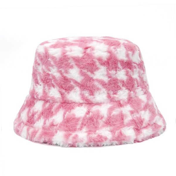 588775527 Autumn Winter Camouflage Faux Fur Bucket Hats Women Girl Fashion Warm Soft Velvet Fluffy Fisherman Hat Ladies Outdoor Panama