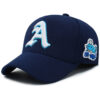 Fashion Gothic Letter A Side Whale Embroidery Baseball Caps Spring and Autumn Outdoor Adjustable Casual Hats Sunscreen Hat