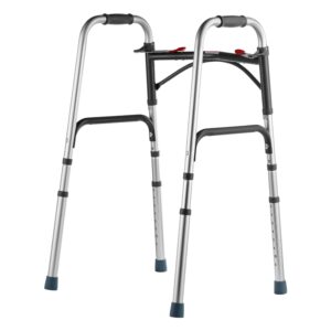6b5313f3-5024-48af-8128-f27a493c2c89.jpg Folding Walker Aluminum Mobility Walker Aid With Adjustable Height 350LBS