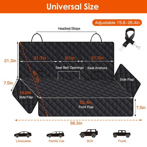 6ca9368a-7a3c-4b5d-a772-826428ad6c69.jpg 1Pc Dog Car Seat Cover Waterproof Scratchproof Pet Car Rear Protector Mat Pet Back Seat Cover With Dog Seat Belt For Car Truck SUV