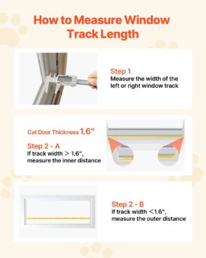 6cd5f262-9c30-4120-89f2-25169134ac76.jpg Cat Door For Window, Adjustable To Fit Window Width 27"-32", 4 Secure Lock Modes, Aluminum Frame And High-Transparency Glass, Magnetic Closure, Weatherproof Quick-Fit Pet Door For Cats, White