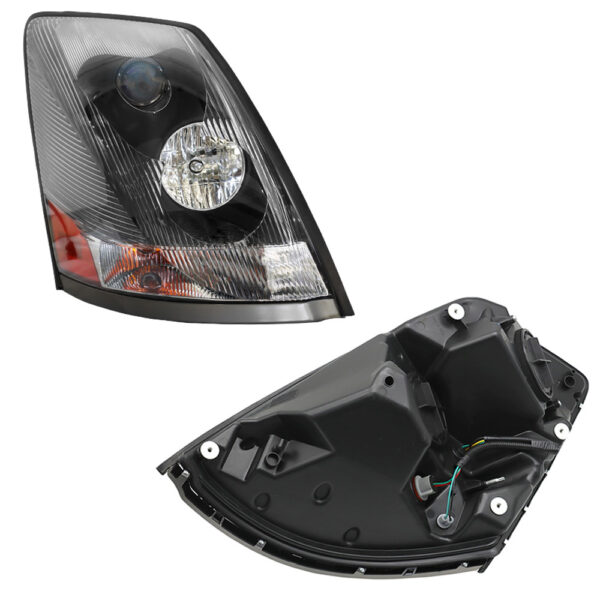For Volvo VNL 2004-2017 Truck Black Projector Halogen Headlight Right Passenger