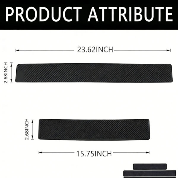 6e6ebd79-3bd8-43d8-9fd6-9c8b6ef37818.jpg Carbon Car Door Sills Protector, Car Door Threshold Protection, Automotive Door Entry Guard 4 Pcs Universal Rubber Scratch Resistant Exterior Accessories