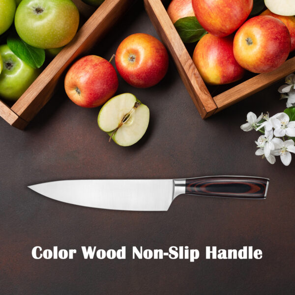 6ee65118-627b-4ead-85bc-8bf47c9f2e57.jpg Kegani Japanese Chef Knife 8 Inch - Chefs Knife High Carbon Stainless Steel Knife Kitchen Cooking Knife - Rosewood FullTang Sharp Knife With Sheath