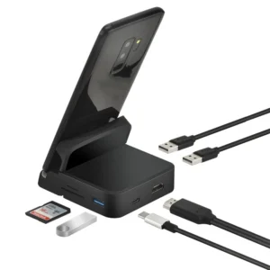 588779672 8 in 1 Type C HUB Docking Station Phone Stand USB C To HDMI-compatible Dock Power Charger Adapter For MacBook For Samsung HUAWEI