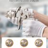 LVLP Air Spray Gun, Gravity Feed Paint Sprayer Gun With 3 Nozzles (1.3/1.4/1.7mm), 600ml Capacity Automotive Paint Sprayer With Air Regulator For Furniture, Car Painting, Home Improvement