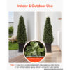 Artificial Boxwood Topiary 3.3 Ft Set Of 2 With Sturdy Pot Greenery, Premium PE Fake Trees, Year-Round Indoor & Outdoor Faux Green Plant For Front Door, Entryway, Porch, Balcony, Patio, Garden