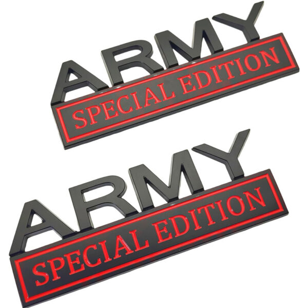 2pack Army Special Edition Emblems, Army Car Emblem 3D Badge Decal Car Truck SUV,Refrigerator Sticker,Window Display Stickers