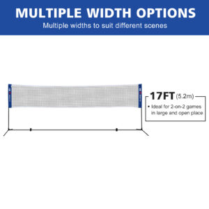 DOUBLE FISH Portable Badminton Net Versatile Portable Badminton Net - Foldable, Standard Size For Indoor & Outdoor Sports - Ideal For Volleyball & Tennis Training