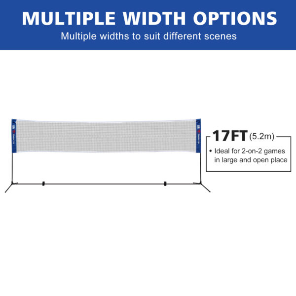DOUBLE FISH Portable Badminton Net Versatile Portable Badminton Net - Foldable, Standard Size For Indoor & Outdoor Sports - Ideal For Volleyball & Tennis Training