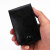 New RFID Blocking Men Women Leather Wallets Card Case Automatic Pull Down ID Credit Card Holder Pop UP Cardholder