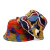 588775508 Autumn Winter Camouflage Faux Fur Bucket Hats Women Girl Fashion Warm Soft Velvet Fluffy Fisherman Hat Ladies Outdoor Panama