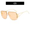 Square sunglasses, sunglasses half frame versatile sunglasses