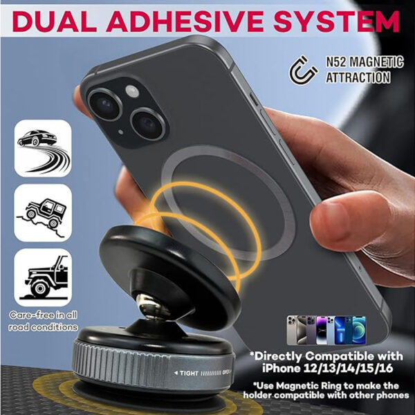 7946730e-5bf6-4689-a086-b7ae689a370b.jpg Car Phone Holder, Upgraded 360Adjustable Vacuum Suction 20X Magnets