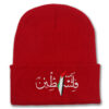 Palestinian flag embroidered with Arabic letters men's and women's knitted hats