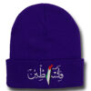 Palestinian flag embroidered with Arabic letters men's and women's knitted hats