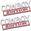 2pack Cowboy Edition Emblems, Seabee Emblem 3D Badge Decal Car Truck SUV,Refrigerator Sticker,Window Display Stickers,Bicycles, Laptops, Fridges