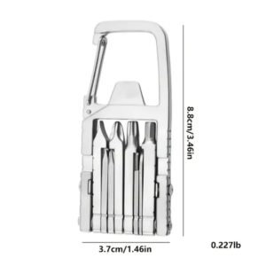 13 In 1 Multi-function Gadgets Stainless Steel Combination Tools, Mobile Phone Holder, Folding Outdoor, Bottle Opener, Screwdriver, Hiking Buckle, Knife