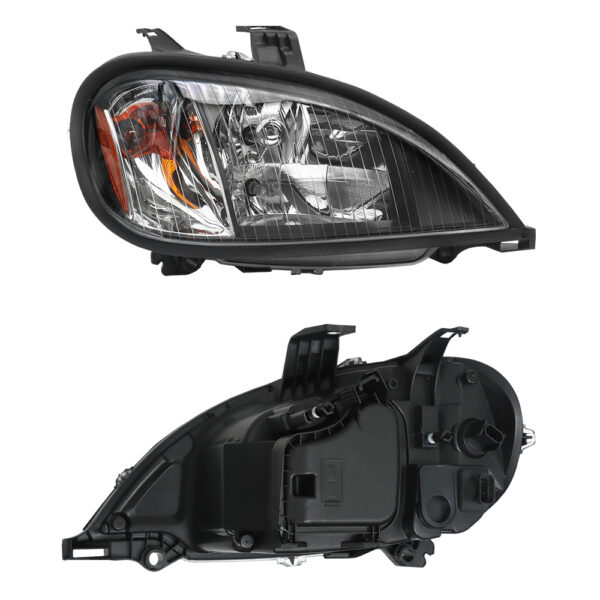 Black Halogen Headlights Assembly Compatible With Freightliner Columbia2004-2017 Pair
