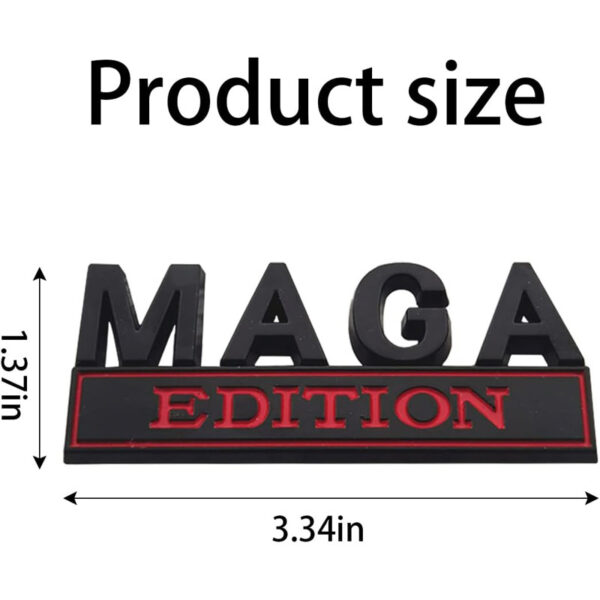 7e3e9370-b52a-41cf-a94a-745a01a80f44.jpg 4pcs MAGA Edition Car Metal Badge Sticker Truck Replacement, Suitable For General Motors SUV,Motorcycle, Bicycle Chrome Alloy