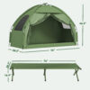 Camping Tent Cot, Single Person Folding Cot Combo, Off-Ground Tent, Covered Outdoor Bed with Carry Bag for Hiking, Camping