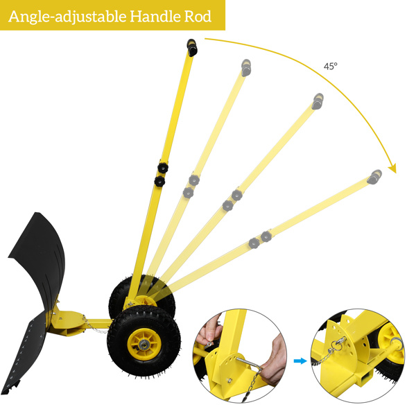 Adjustable Manual Snow Removal Vehicle