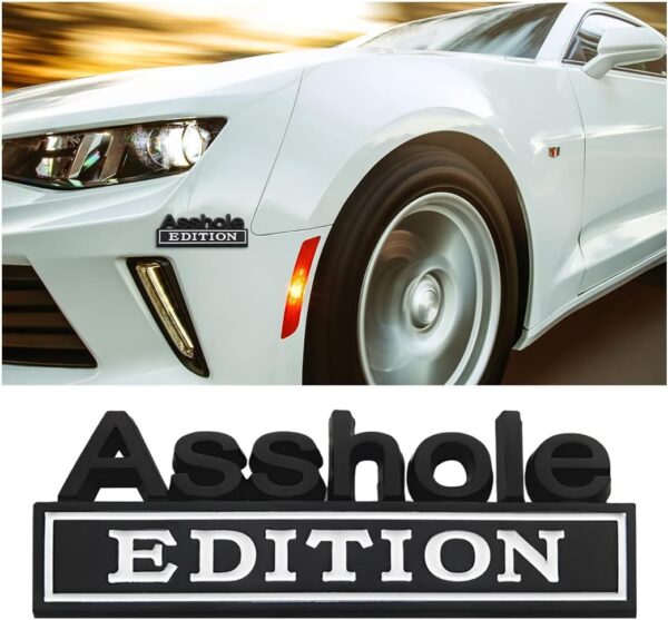 2pcs Emblem Car Decal, 3D Metal Letter Badge For Auto Front Hood, Trunk, Fender, Strong Adhesive Car Replacement Sticker, Universal Vehicle Exterior Decorations