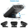 24V 200W Or 12V 150W Portable Car Heater Heating Fan 2 In 1 Defroster Defogger Demister Windshield Heater Automotive Cooling Fan With 360 Degree Rotating Base