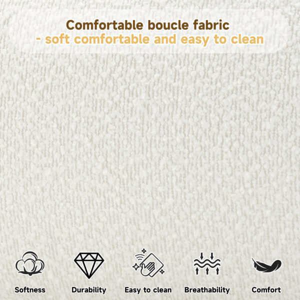 Cream Style Fabric Upholstered Bed, Simple Modern Bedroom Double Bed,Queen