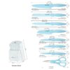 Kitchen Knife Set With Block, 14 Piece BLUE Non-Stick Paint Coating Stainless Steel Knives Set, Anti-Rust And Dishwasher Safe, 12 Knives With Kitchen Shears And Block