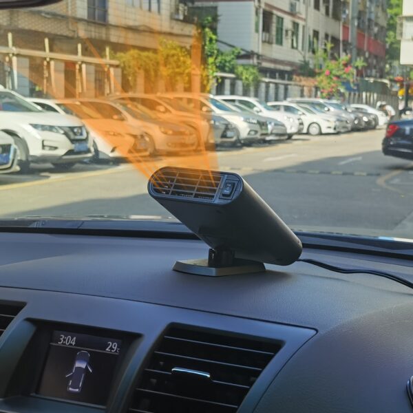 24V 200W Or 12V 150W Portable Car Heater Heating Fan 2 In 1 Defroster Defogger Demister Windshield Heater Automotive Cooling Fan With 360 Degree Rotating Base