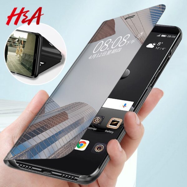 Luxury Smart Mirror Flip Phone Case For Samsung Galaxy S10E S10 S9 S8 Plus Cover  Cover