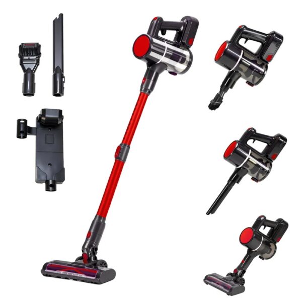Cordless Vacuum Cleaner, Lightweight Stick Vacuum Household Anti-tangling And LED Light, Powerful Rechargeable Wireless Vacuum Cleaner