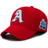 Fashion Gothic Letter A Side Whale Embroidery Baseball Caps Spring and Autumn Outdoor Adjustable Casual Hats Sunscreen Hat
